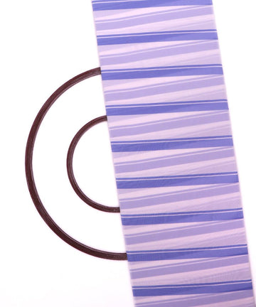 white purple stripe print viscose georgette fabric
